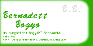 bernadett bogyo business card